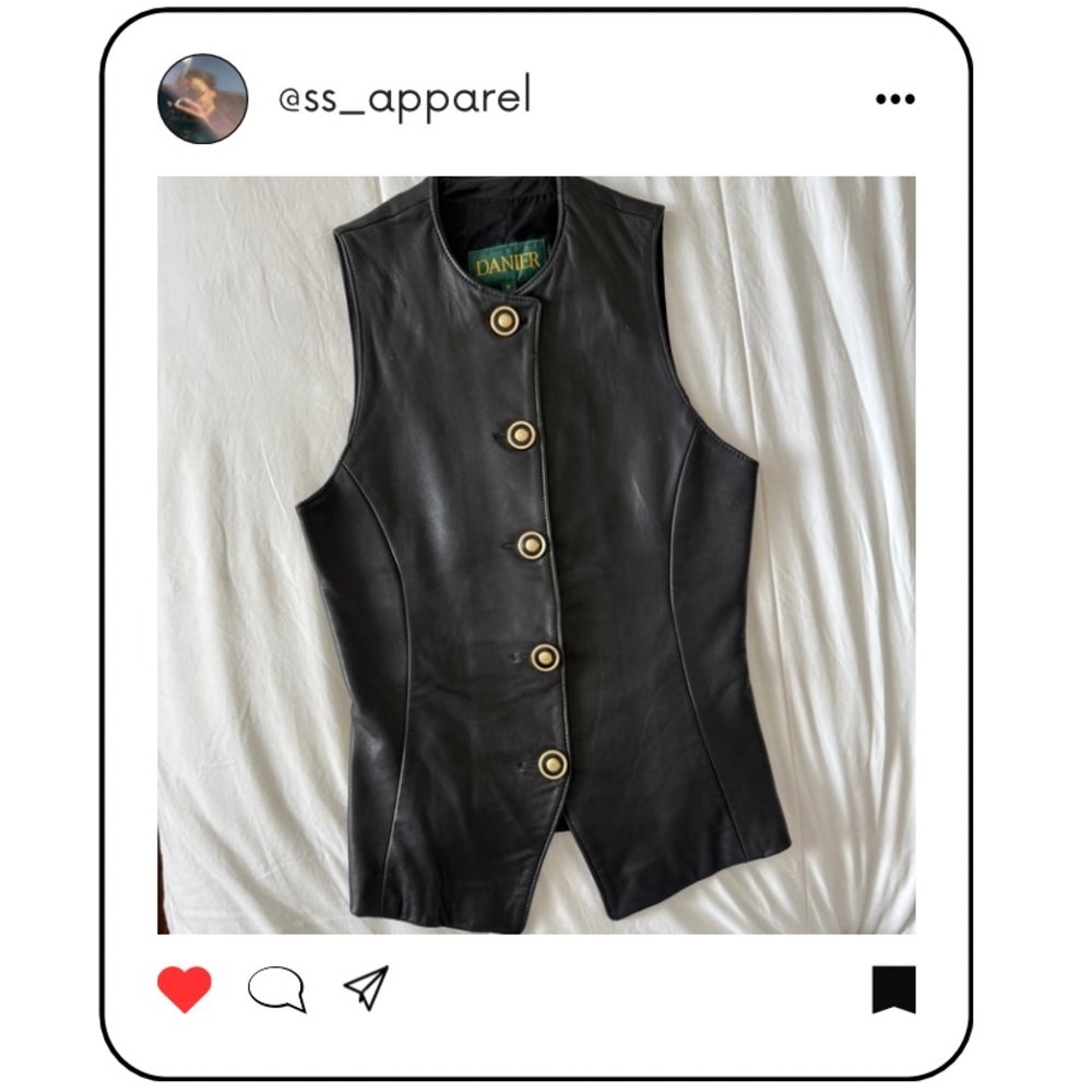 Danier Black Leather Vest
